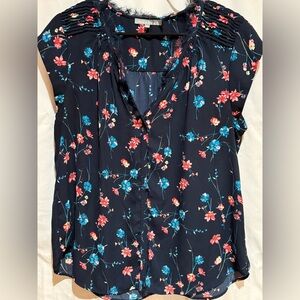 Daniel Rainn Navy Floral Blouse